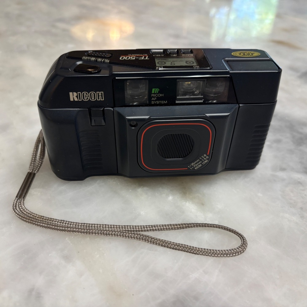 Ricoh TF-500 Automatic 35mm Film Camera Dual Lens 35mm 70mm AF System Black